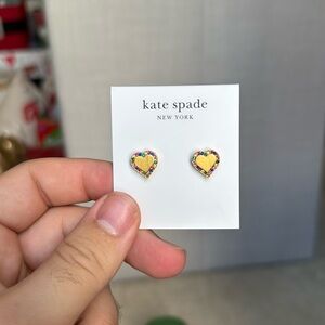 Kate Spade Heart Sparkle Rainbow Earrings NWT